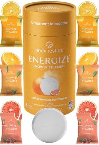 BodyRestore Shower Steamers Aromatherapy, Gifts for Men, Energize 6 Pack by BodyRestore