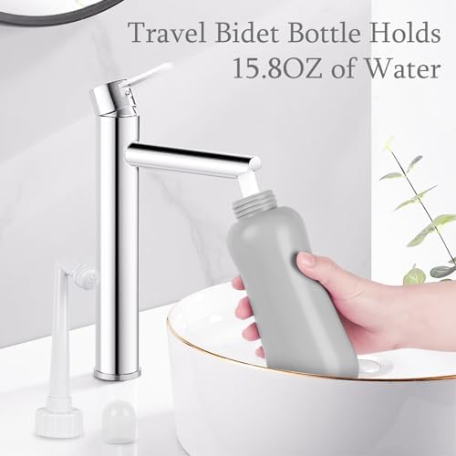 Portable Bidet Travel Large Capacity 15.8oz Personal Toilet Handheld Gray - Image 4
