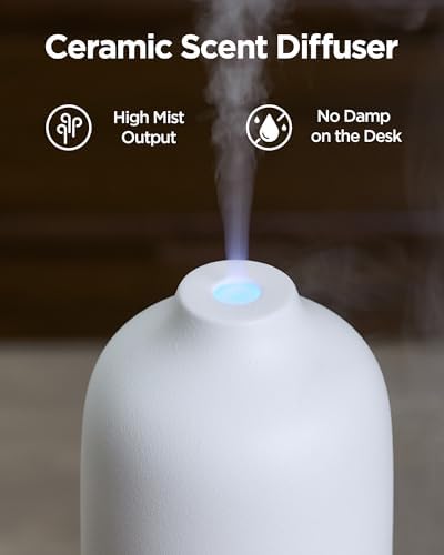 InnoGear 150ml Ceramic Essential Oil Diffuser, Diffusers for Home, Yellow - Image 4