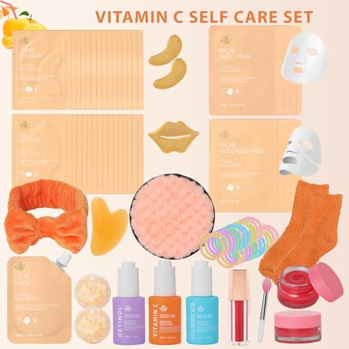 Gifts for Women, 55 Pcs Hydrating Skin Care Set, Home Spa Self Care Basket - Image 2