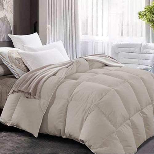 MAPLE DOWN Soft Comforter Twin Duvet Insert-Down Alternative Comforter with Corner Tabs for All Season-Lightweight Breathable Brushed Microfiber Machine Washable (Light Brown 68”x90”) by MapleDown