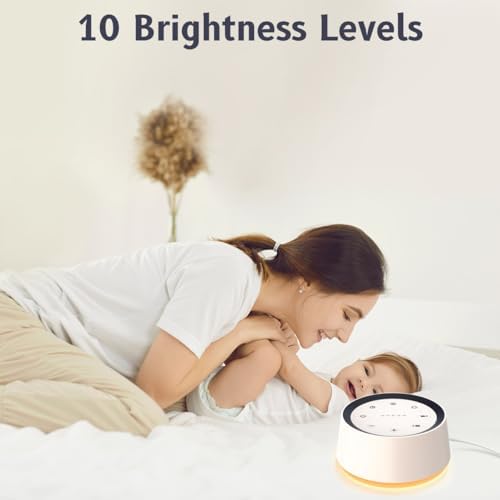 Brown Noise Sound Machine with 30 Soothing Sounds 12 Colors Night Light White Noise Machine for Adults Baby Kids Sleep Machines Memory Function 36 Volume Levels 5 Timers for Home Office Travel - Image 4