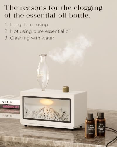 Waterless Oil Diffuser, Snowy Mountains Style, 3 Color Light with Bulb - Image 7
