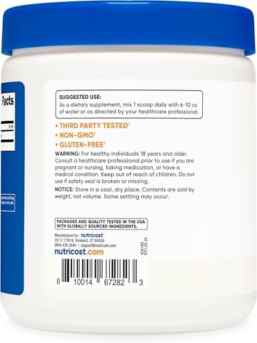 Nutricost Glycine Powder 1lb - Non-GMO, Gluten Free (Pack of 2) - Image 4