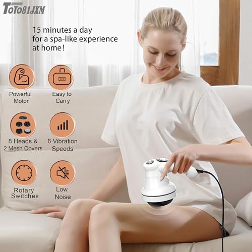 TOTO81JXM Cellulite Massager – Body Sculpting Machine with Lymphatic Drainage & Skin Tightening for Belly Butt Stomach Legs Arms Fat, Lipo Roller Massager After Surgery, Widearea & Adjustable Speed. - Image 3