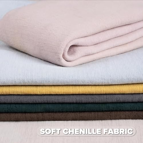 FUTEI Pack of 2 Chenille Throw Pillow Covers 20x20 Inch, Black - Image 2