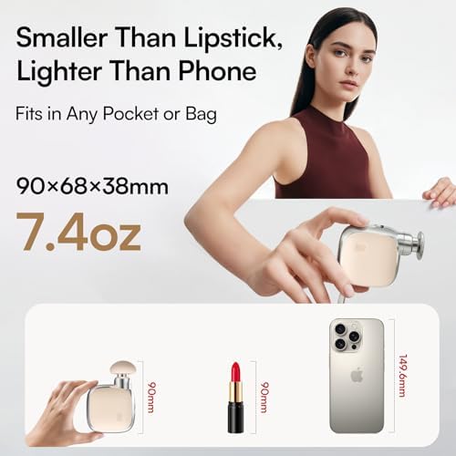 INIA PocketForce Mini Massage Gun, 75% Smaller for Travel, 4-Speed, 3 Heads - Image 2