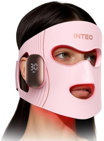 INTEO Red Light Therapy for Face, Red Light Therapy Mask, LED Face Mask by REDLIGHTWELLNESSATHOME