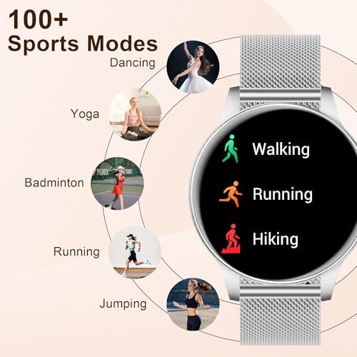 Smart Watches for Women (iPhone/Android), 3 Bands, 1.27" HD Round - Image 5