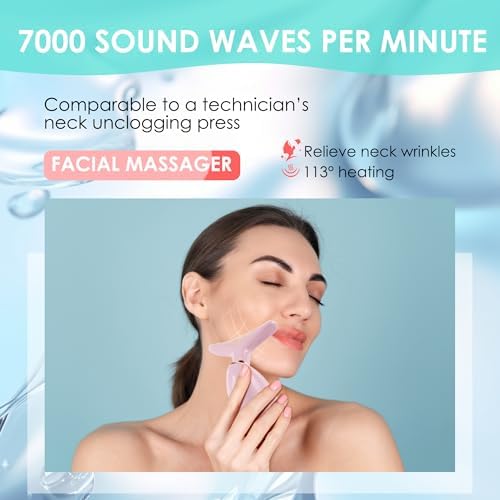 Facial Massager Red-Light-Therapy-for-Face and Neck, Face  culpting Wand with 7 Color - Birthday, Christmas, Mothers Day, Valentines Day Gifts for Her Women Mom Best Friend Wife Teacher (Rose Gold) - Image 6
