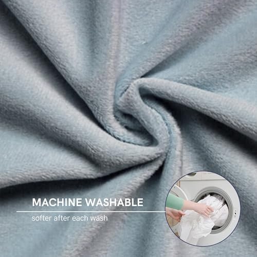 YnM Fuzzy Duvet Cover for Weighted Blankets with 8 Strings (Dark Grey, 60''x80'') - Image 5