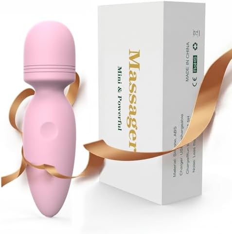 Fuwyiy Mini Massager Tools,Small Waterproof Cordless Handheld Massager with 10 Vibration Modes, Personal Handheld Massager for Back(Pink) by Unknown