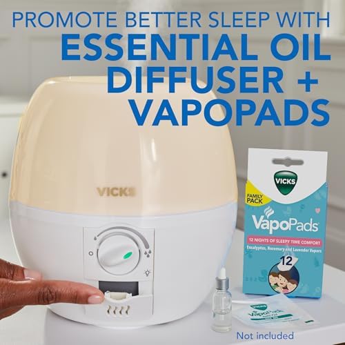 Vicks Humidifier 3-in-1 SleepyTime Cool Mist Humidifier for Nursery, White - Image 5