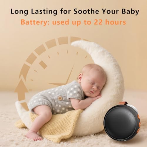 Portable White Noise Machine Sound Machine Small with 32 Volume Levels 30 Soothing Sounds Sleep Soother Rechargeable Travel Sound Therapy Brown Noise Sleep Machine for Baby Kid Adult - Image 4