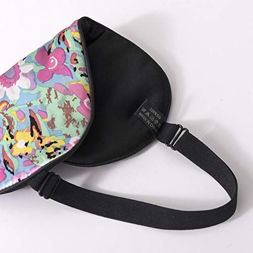 Tim & Tina Silk Sleep Mask for Women Men Comfortable Blindfold Eye Mask with Adjustable Strap for Travel Yoga Nap Shift Work (Colorful Flowers) - Image 3