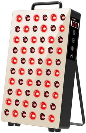 Red Therapy Panel 105 W with 60 Dual-Chip LEDs (630/660/810/850/940 nm) – High Power Near-Infrared Light for Face & Body Wellness & Relaxation (Gold) - Image 6