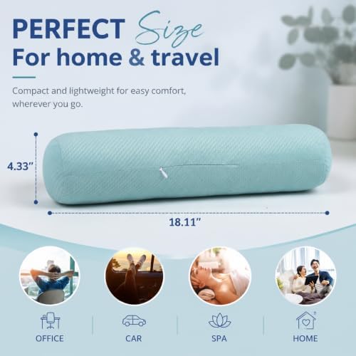 Neck Roll Pillow, Cervical Neck Pillow Bolster Pillow for Sleeping - Image 3