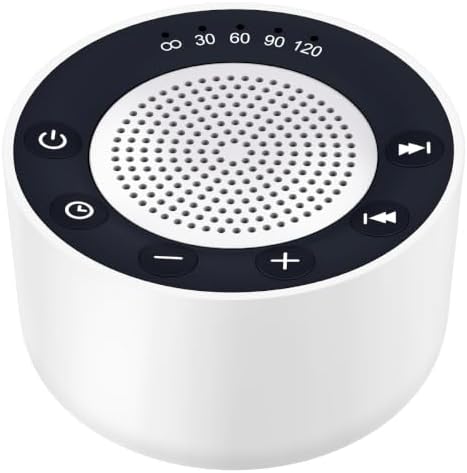 Small Sound Machine Portable White Noise Machine Baby Shushing Brown Noise Machine with 30 Soothing Sounds for Baby Kids Adults 5 Timers 32 Volume Levels Sleep Sounds Machine for Home Travel Office by Unknown