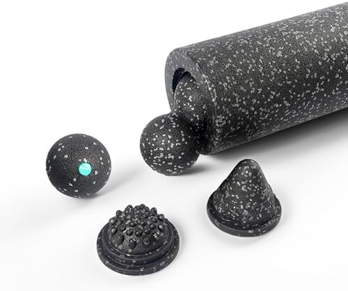 5-in-1 Foam Roller Set for Muscle Recovery – Includes Yoga Roller, Massage Ball, Peanut Ball, Cone, and Acupressure Disc – for Back, Legs, and Full Body Relief by Unknown