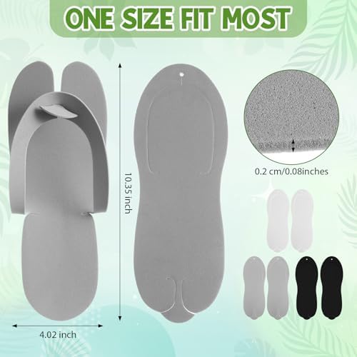 JaGely 100 Pair Disposable Pedicure Slippers Bulk Multicolor Flip Flop for Pedicure Anti Slip EVA Foam Spa Slipper Sandal Disposable Shoe Kit for Women Nail Bath Salon Party Supplies - Image 3