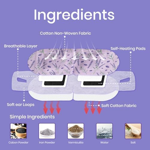 LANNA Heated Steam Eye Mask, Disposable 120 Minutes, Lavender Scent 10 Pcs - Image 4