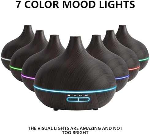 SACATR 550ml Oil Diffuser with 15x10ml Aromatherapy Grade Essential Oils - Image 3