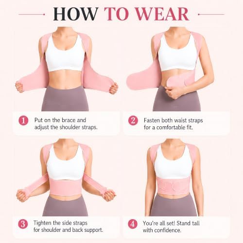 Lightweight Posture Corrector with Upper Back Brace for Women & Men - Image 7
