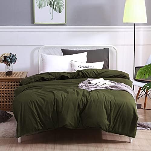 F.Y.Dreams Weighted Blanket Duvet Cover 60x80 inches with 8 Ties,Zipper on Long Side/100% Cotton, Amy Green/Just Duvet Cover - Image 6