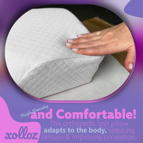 Lash Pillow, Memory Foam Eyelash Pillow for Lash Beds, White - Image 3