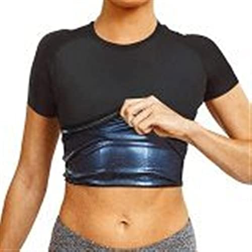 Men's Sauna Shirt Short Sleeve Compression Waist Trainer Sweat Top Sauna Suit for Men Workout by Unknown
