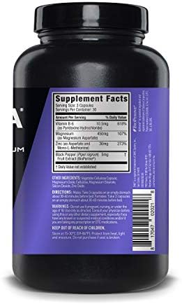 ZMA JYM Zinc & Magnesium Supplement, Vitamin B6 & BioPerine - 90 Veg Caps - Image 6