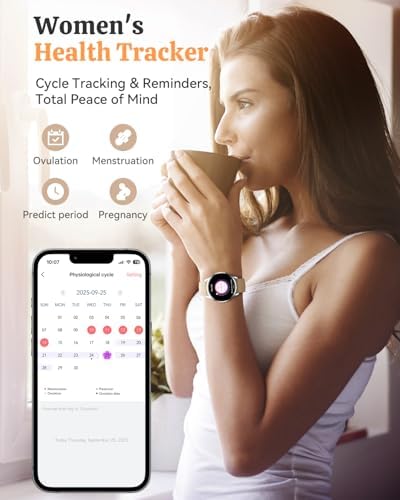 Smart Watch Fitness Tracker for iPhone Android for Women Men, Activity Tracker with Calorie & Step Counter, 150+ Sports, Daily Workout & Sleep Monitor，IP68 Waterproof Smartwatch (Gold) - Image 7