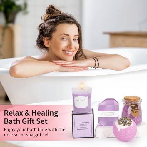 Birthday Gifts for Women, Relaxation Spa Gift Basket, Self Care & Thinking of You Care Package for Her, Mom, Wife, Girlfriend (Lavender Scent) - Image 5