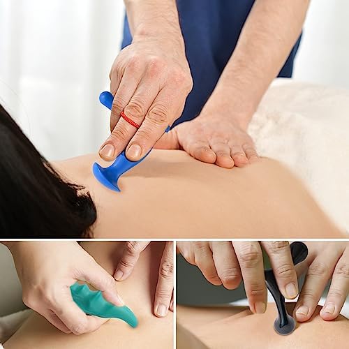 Manual Trigger Point Massage Tool and Thumb Saver for Full Body Deep Tissue Massage, Set Include 1 Green Thumb Protector Tool 1 Palm Urchin Massage Tool Hand Held 4-Legged Massage Knobs - Image 3