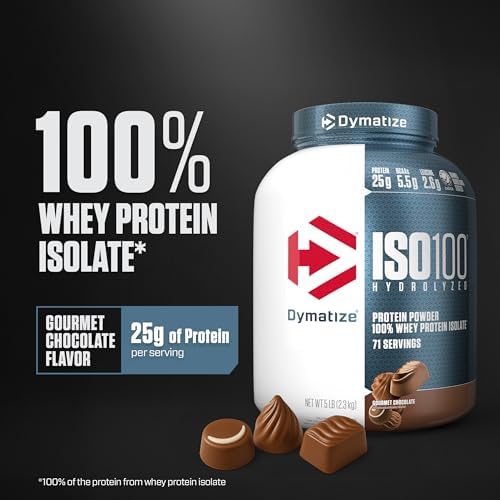 Dymatize ISO100 Protein Powder, 100% Whey Isolate, Gourmet Chocolate - Image 2