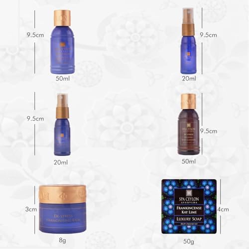 SPA CEYLON De-stress Home Spa Set, Ayurvedic Spa Gift Kit, Natural Pampering Set - Image 5