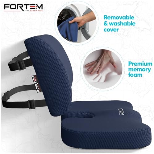 FORTEM Seat Cushion & Lumbar Support for Office Chair, Wheelchair, Car - Image 3