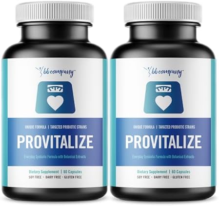 BB Company Provitalize | Probiotics for Women Digestive Health, Menopause, Joint Support | Sexy Midsection Curves, Bloat | Turmeric Curcumin Moringa | Gluten-Free & Shelf-Stable | Ages 40+ | 2 Pack by BBCompany