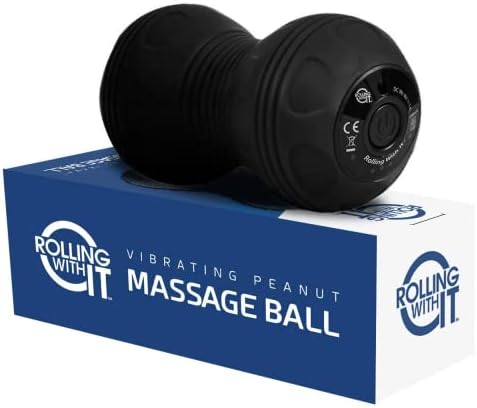 Rolling With It Vibrating Peanut Massage Ball, Deep Tissue, Black by RollingWithIt