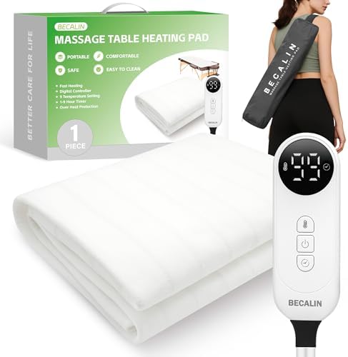 Massage Table Warmer Heating Pad Professional SPA Massage Bed Warmer Pads by BECALIN