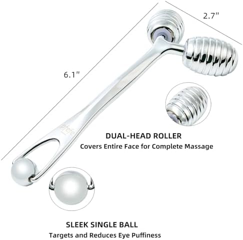 pfefe Facial Cold Roller for Face & Eyes, Cooling Ice Roller Massager Tool - Image 2