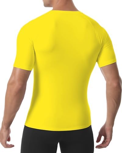 Roadbox Compression Shirt Men Short Sleeve, Cool Dry Base Layer Athletic Undershirts, Workout T-Shirt for Sports Gym Running - Image 3