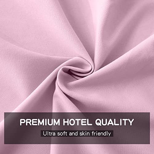 FreshCulture Twin XL Flat Sheet - Hotel Quality Twin XL Flat Sheet Only - Brushed Microfiber Top Sheet - Ultra Soft & Breathable - Wrinkle-Free - Easy Care - Single Flat Sheet (Twin XL, Dusty Pink) - Image 3