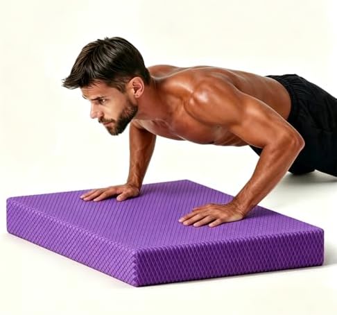 High-Density Balance Pad, Extra Large Balance Pad for Physical Therapy, TPU Foam Balance Board for Rehabilitation Stability Workout Knee and Ankle Exercise by KVITTRA