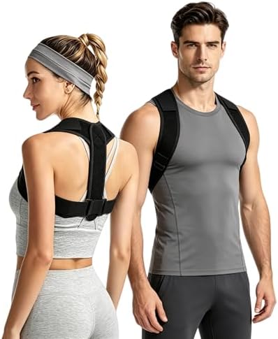 Posture Corrector for Women and Men, Adjustable Upper Back Brace by Unknown