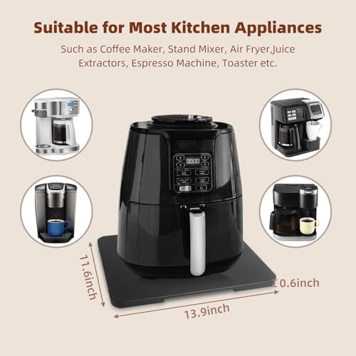 360°Rolling Tray Bamboo Kitchen Appliance Slider for Coffee Maker Pot - Image 2