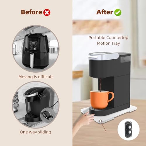360° Rolling Tray Bamboo Appliance Slider for Kitchen Appliances - Image 3