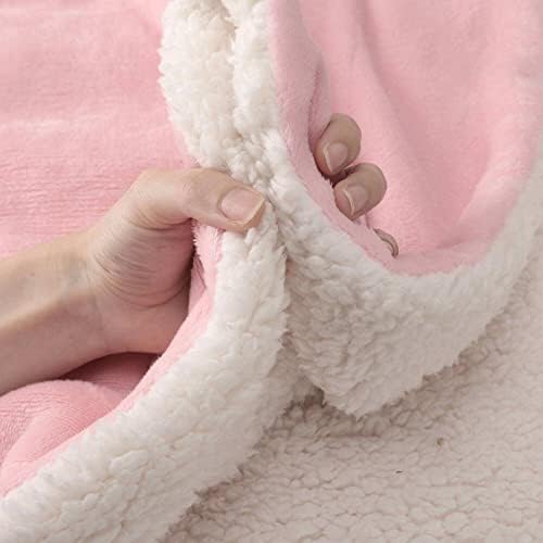 NANPIPER King Size Sherpa Blanket, Soft Fleece Throw for Bed, Reversible Thick Fuzzy Blanket for Winter (Pink, 90x108 inches) - Image 5