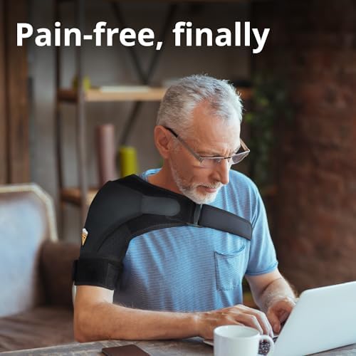 FIGHTECH Rotator Cuff Shoulder Brace for Women and Men - 4 Sizes - Shoulder Support - Pain Relief - Black - X-Small Petite Only (Chest 30-32" Bicep 7-9") - Image 7