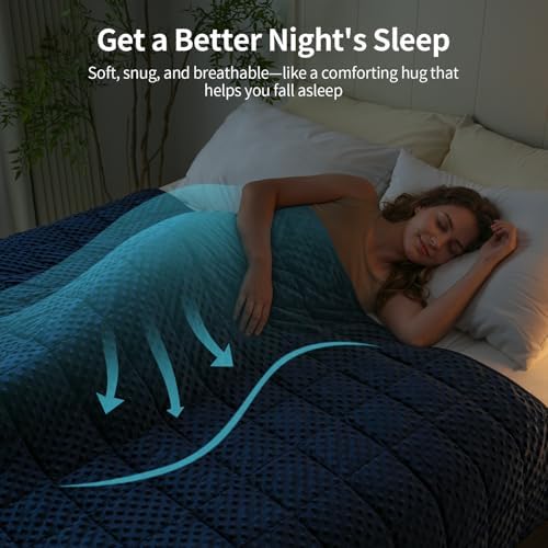 Uttermara Cooling Weighted Blanket for Adults, 20 lbs Queen Size 60" x 80" - Image 2